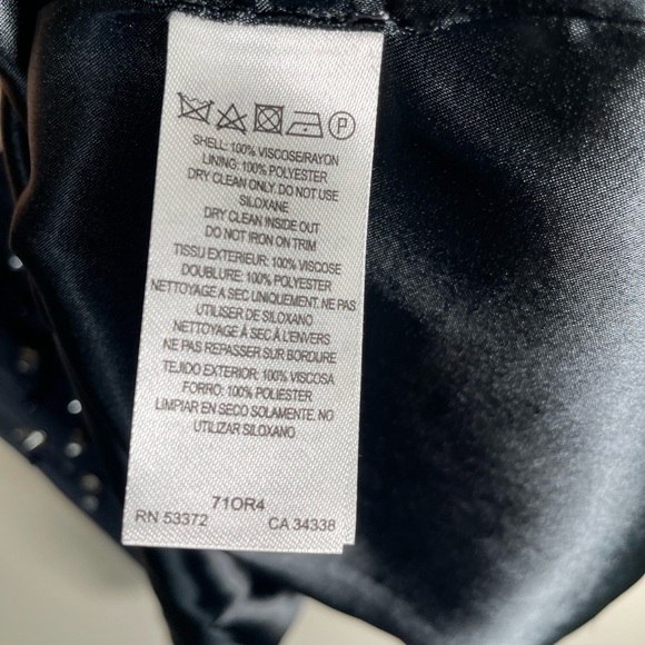 FRENCH CONNECTION Dress Navy Blue Studded Rockstud V Neck Sleeveless Shift boho - Picture 12 of 16